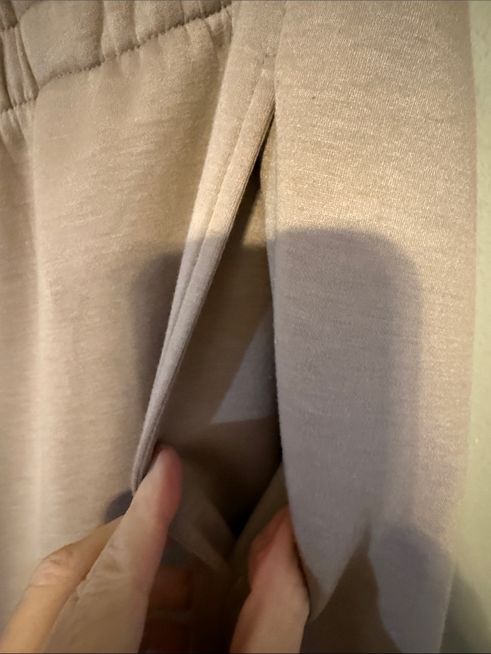 Women's Cozy Taupe Set - Soft Lounge Top & Elastic Waist Pants - Picture 5 of 9